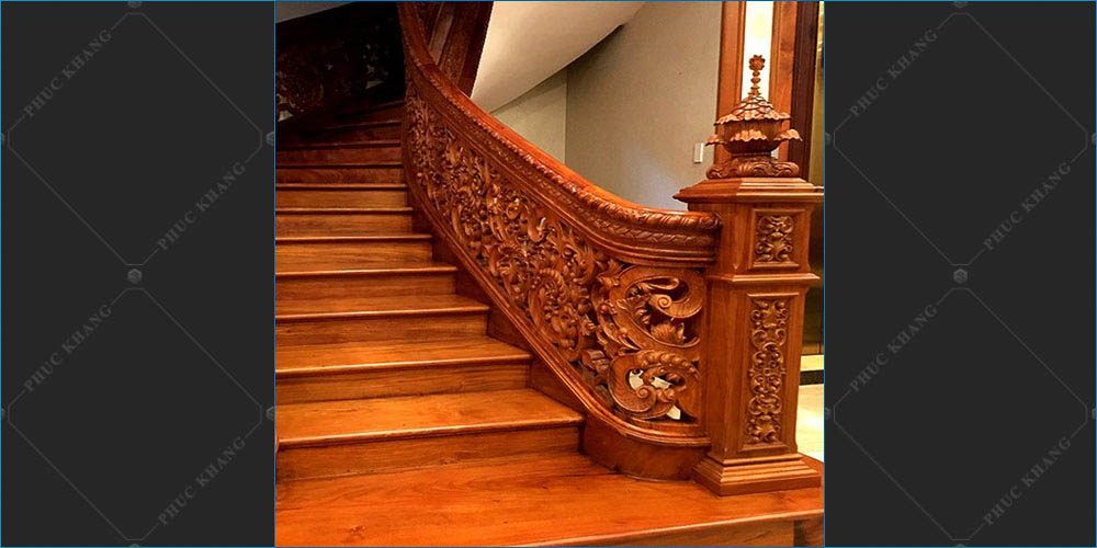 thang gỗ tân cổ điển gõ đỏ
