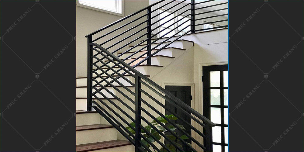 lan can sắt hộp đen sơn tĩnh điện