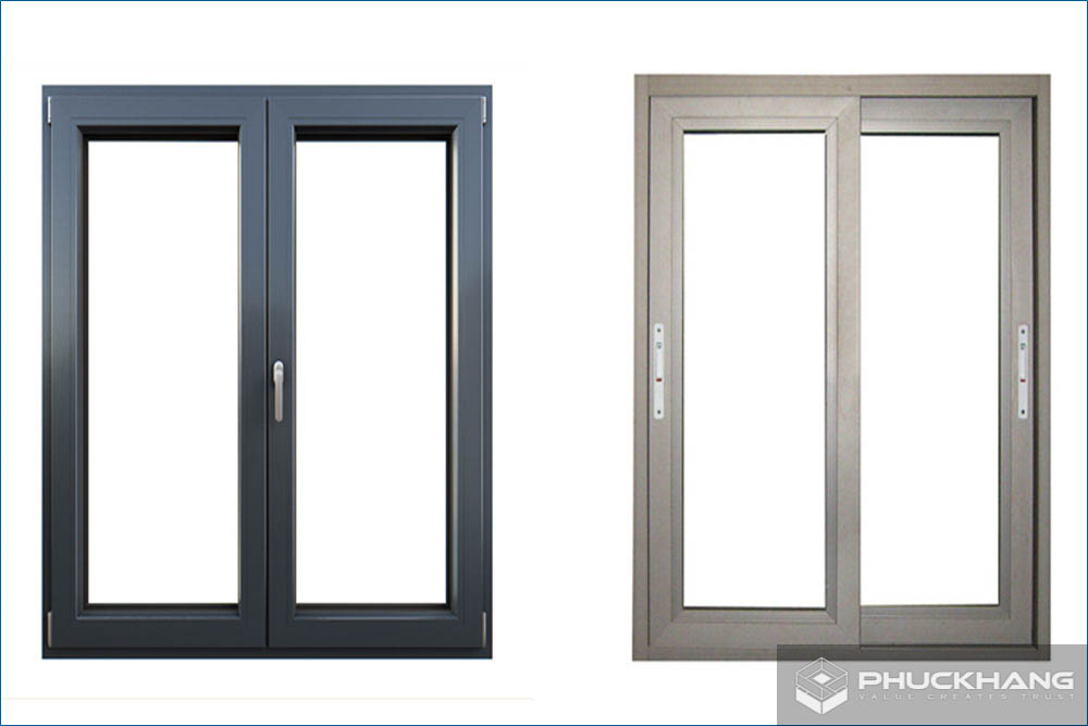cửa sổ nhôm đẹp 2 cánh