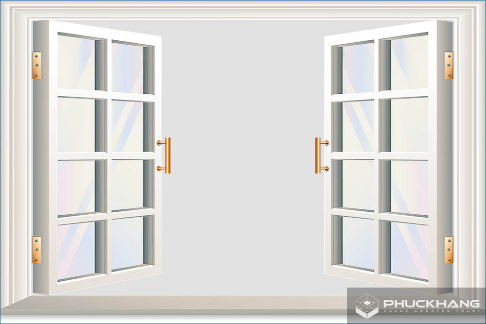 cửa sổ gỗ đẹp 2 cánh 