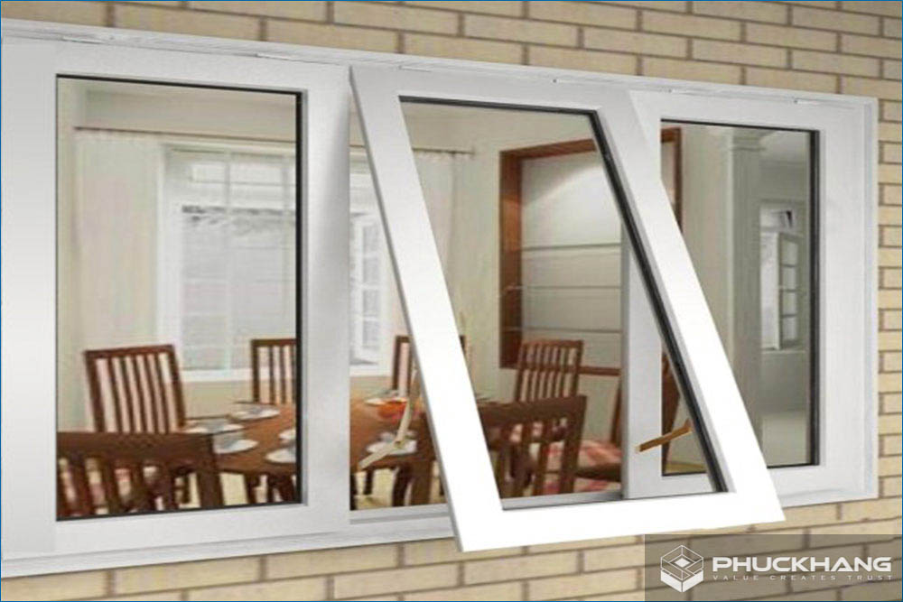 mẫu cửa nhựa lõi thép mở hất