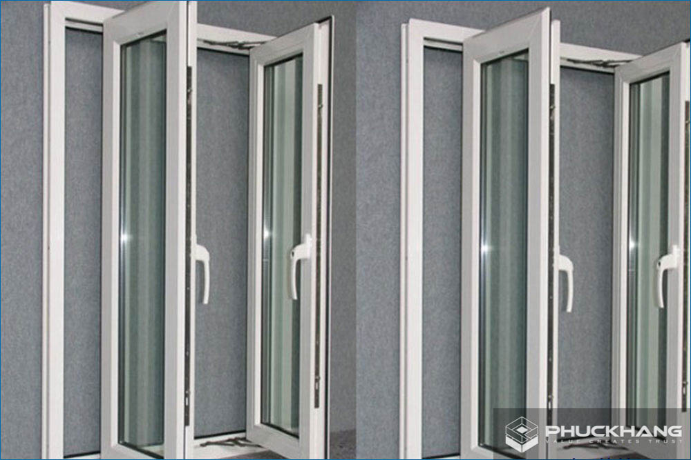 mẫu cửa nhựa lõi thép 2 cánh mở trượt