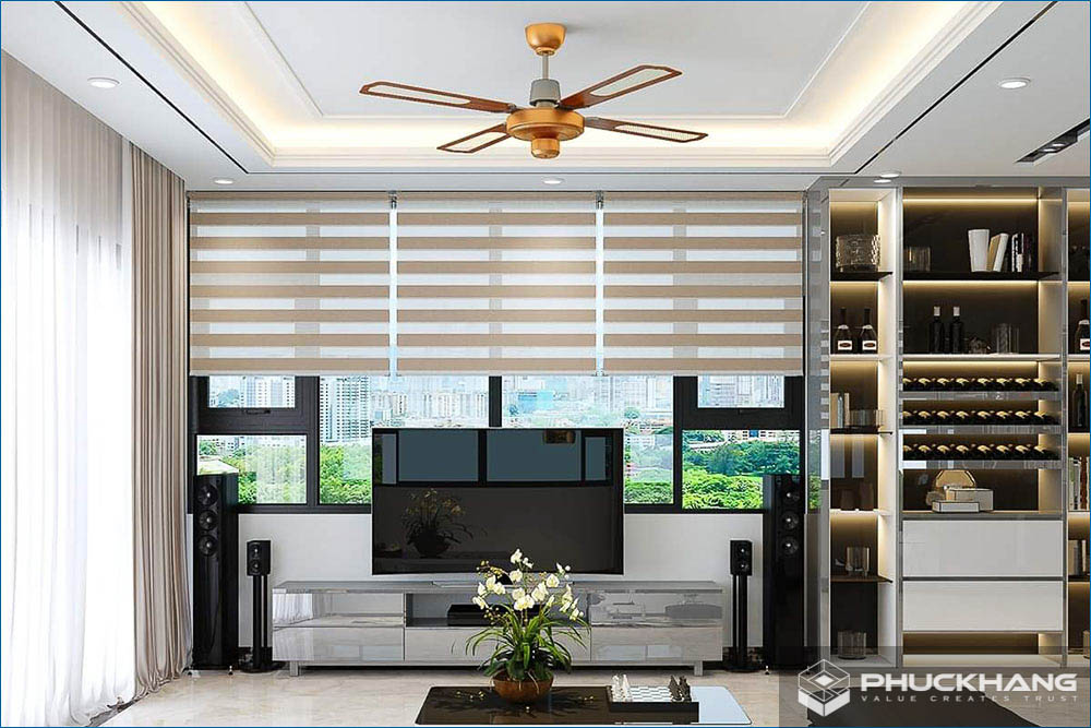 rèm phòng khách cầu vồng