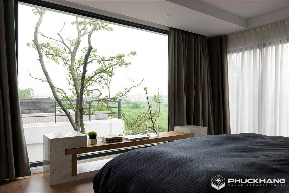 rèm phòng ngủ bằng vải