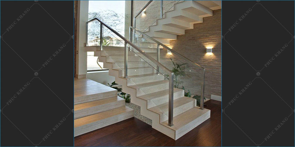 tay vịn inox cầu thang ziczac