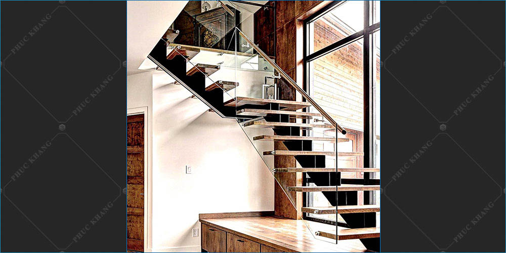 tay vịn thang sắt inox tròn