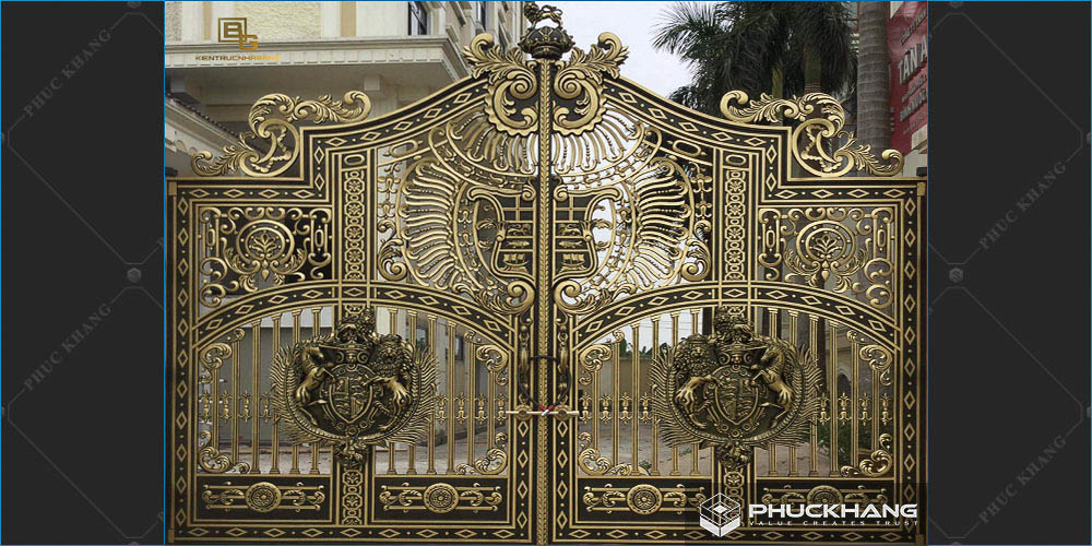 cổng nhà đẹp 2 cánh