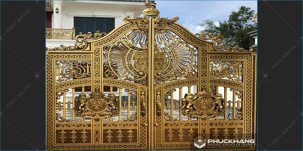 cổng nhà nhôm đúc đẹp