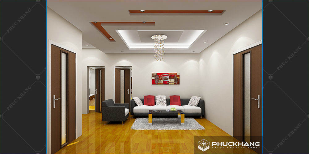 trần thạch cao hiện đại phòng khách