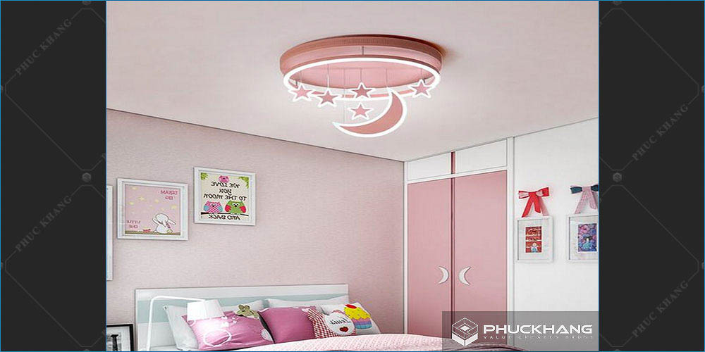 trần thạch cao phòng bé gái