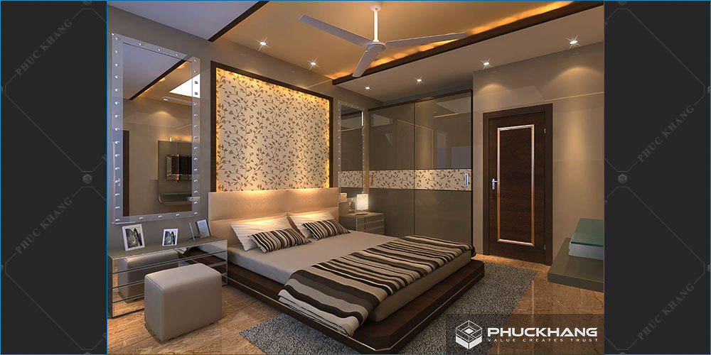 trần thạch cao hiện đại phòng ngủ