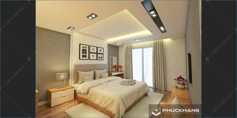 trần thạch cao hiện đại phòng ngủ