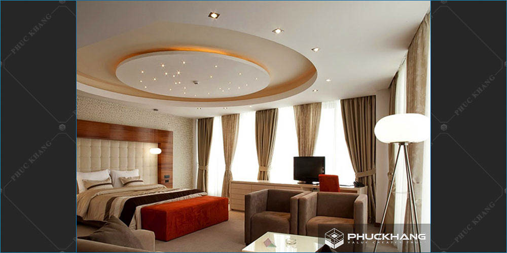 trần thạch cao hiện đại phòng ngủ