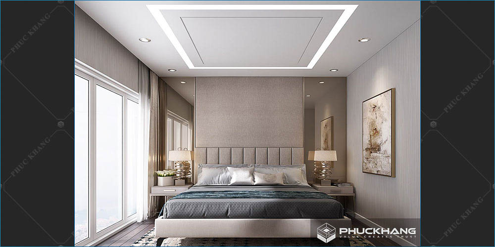trần thạch cao hiện đại phòng ngủ