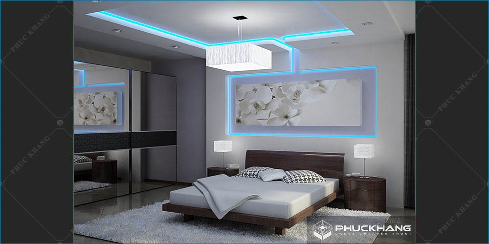 trần thạch cao hiện đại phòng ngủ