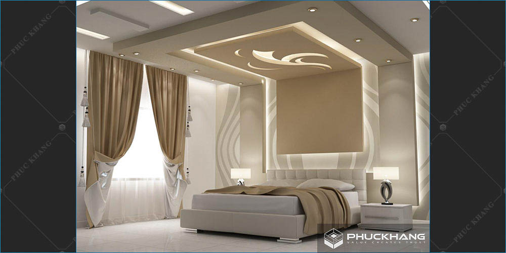 trần thạch cao phòng ngủ vợ chồng