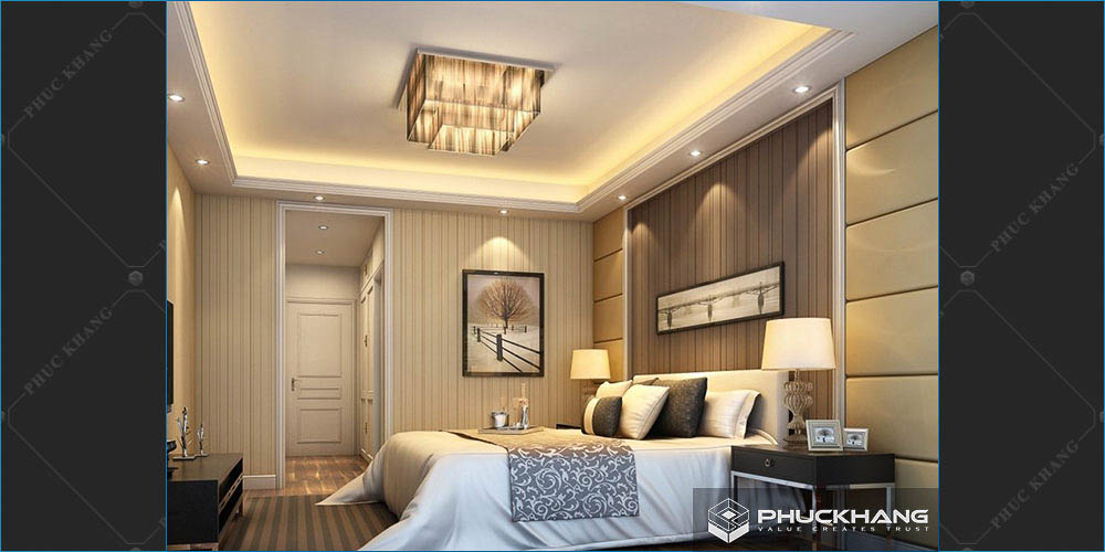 trần thạch cao phòng ngủ vợ chồng