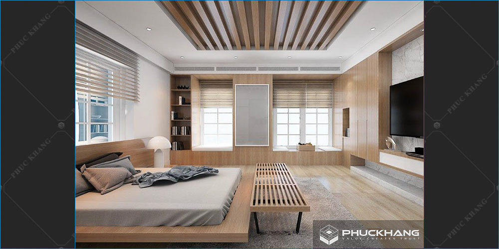 trần thạch cao phòng ngủ vợ chồng