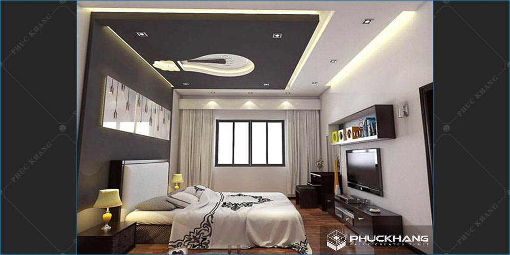 trần thạch cao phòng ngủ vợ chồng