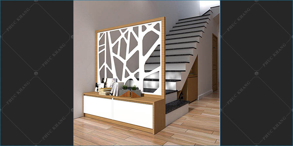 vách ngăn CNC cầu thang