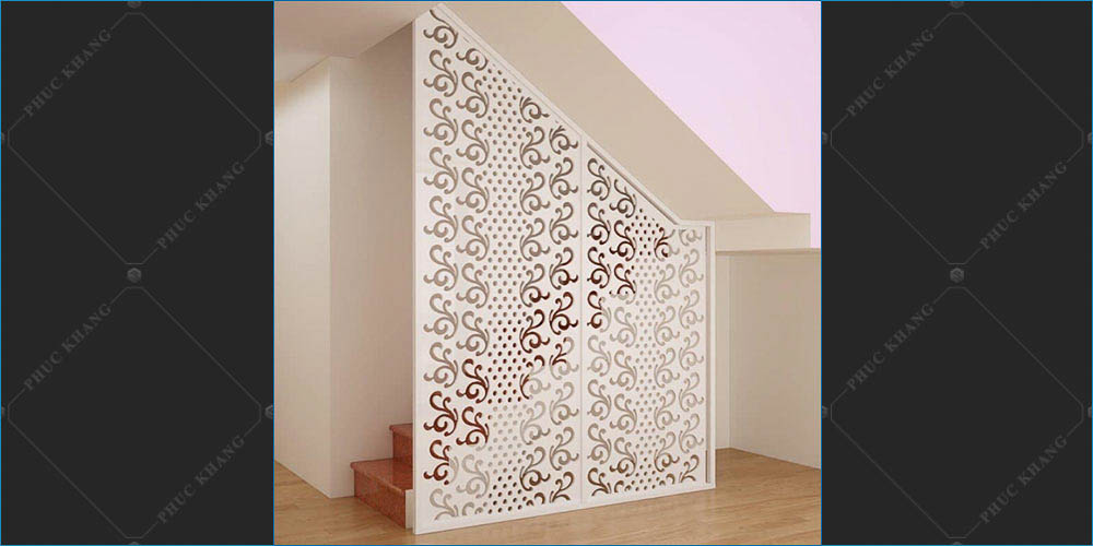 vách ngăn CNC cầu thang đẹp