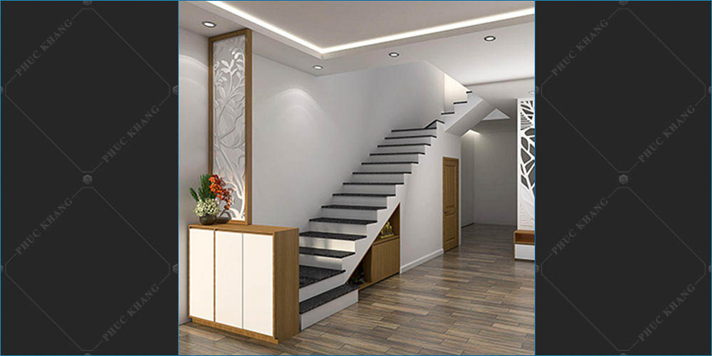 vách ngăn CNC cầu thang