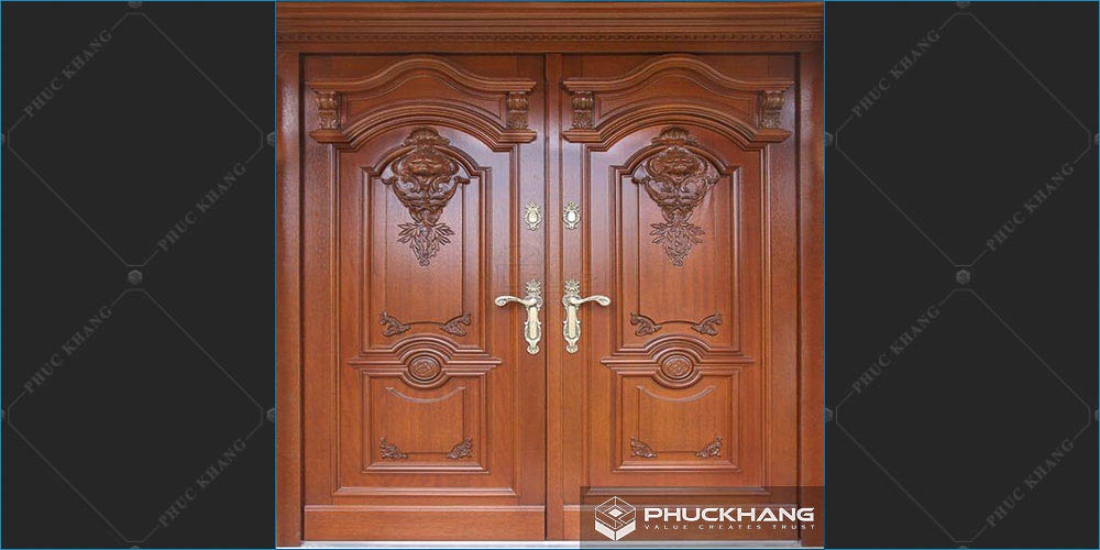mẫu cửa gỗ 2 cánh lớn