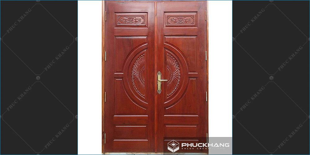 Mẫu cửa 2 cánh bằng gỗ đẹp