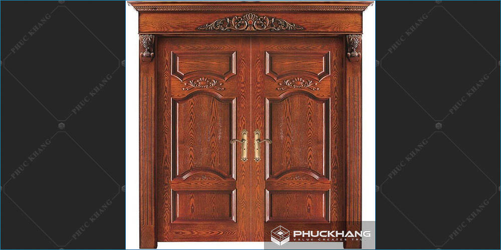 Mẫu cửa 2 cánh bằng gỗ đẹp