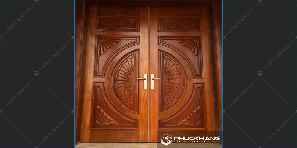 Mẫu cửa 2 cánh bằng gỗ đẹp