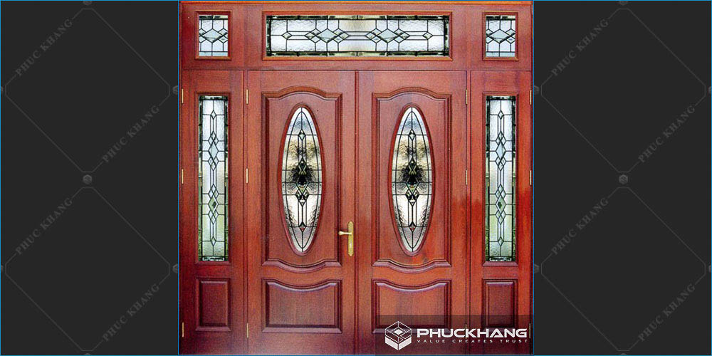 Mẫu cửa 4 cánh bằng gỗ đẹp
