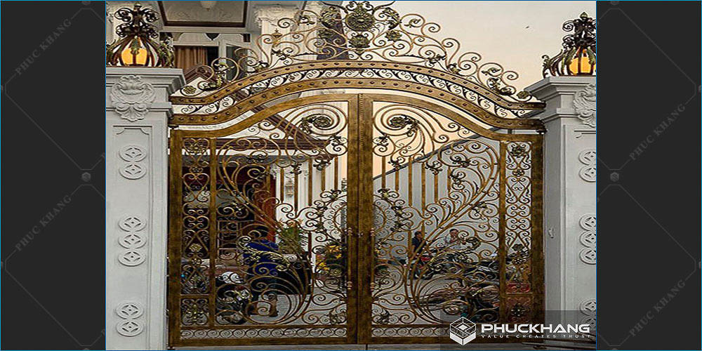 Mẫu cửa cổng sắt đẹp
