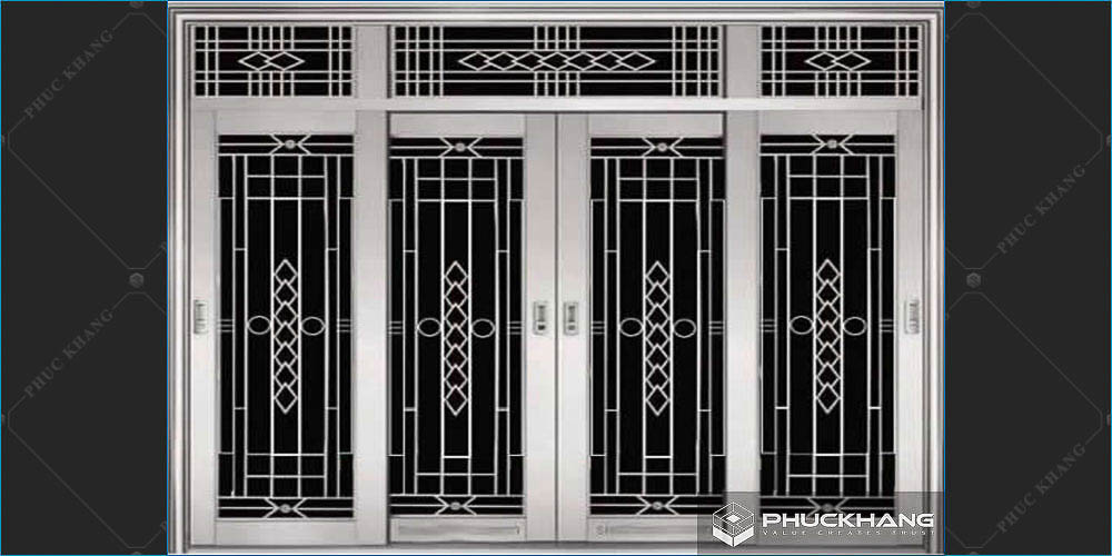 cửa sắt đẹp 4 cánh