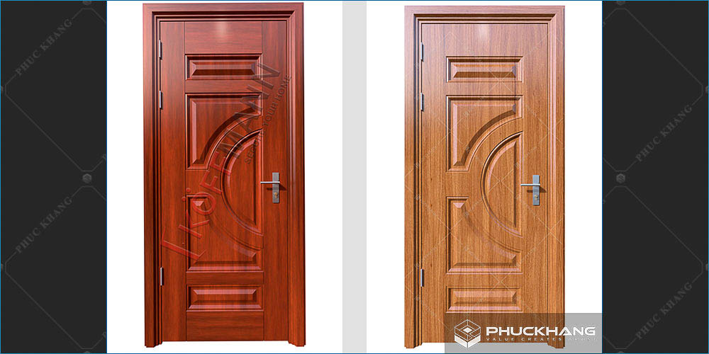 cửa thép vân gỗ 1 cánh