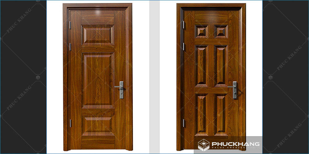 cửa thép 1 cánh vân gỗ