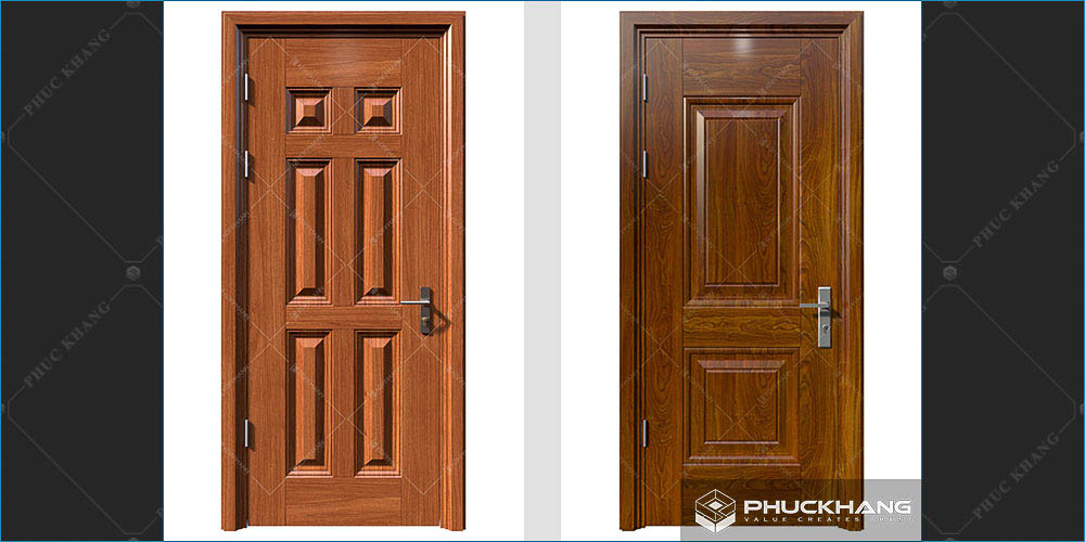 cửa thép 1 cánh vân gỗ