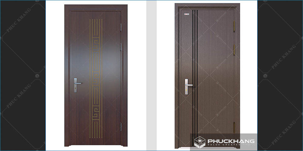 cửa thép 1 cánh vân gỗ