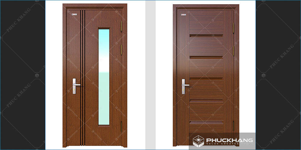 cửa thép 1 cánh vân gỗ