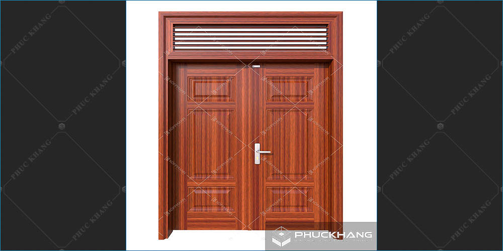 cửa thép 2 cánh vân gỗ