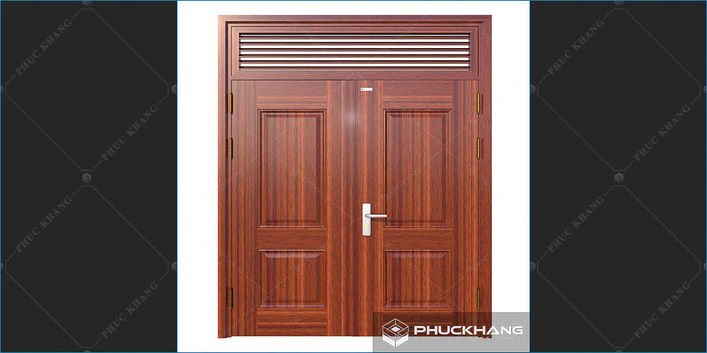 cửa thép 2 cánh vân gỗ