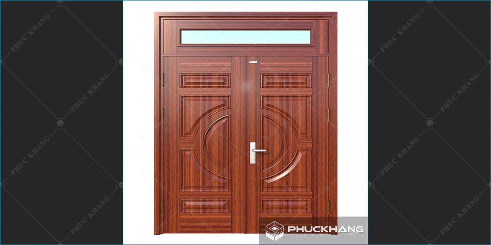 cửa thép 2 cánh vân gỗ