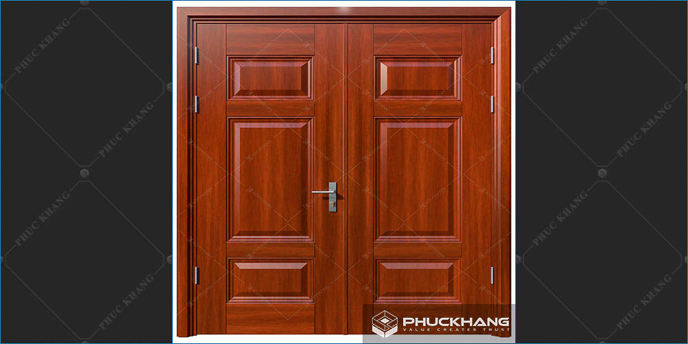 cửa thép 2 cánh vân gỗ