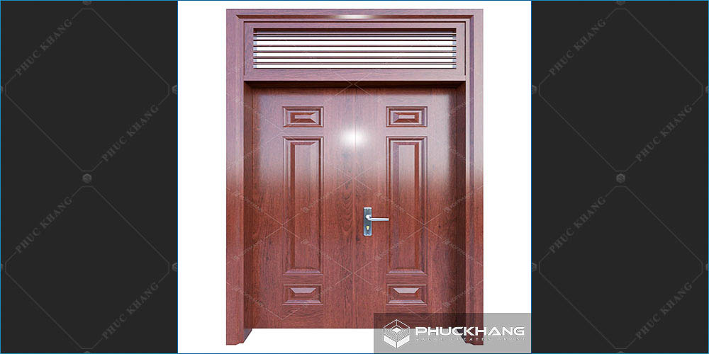 cửa thép 2 cánh vân gỗ