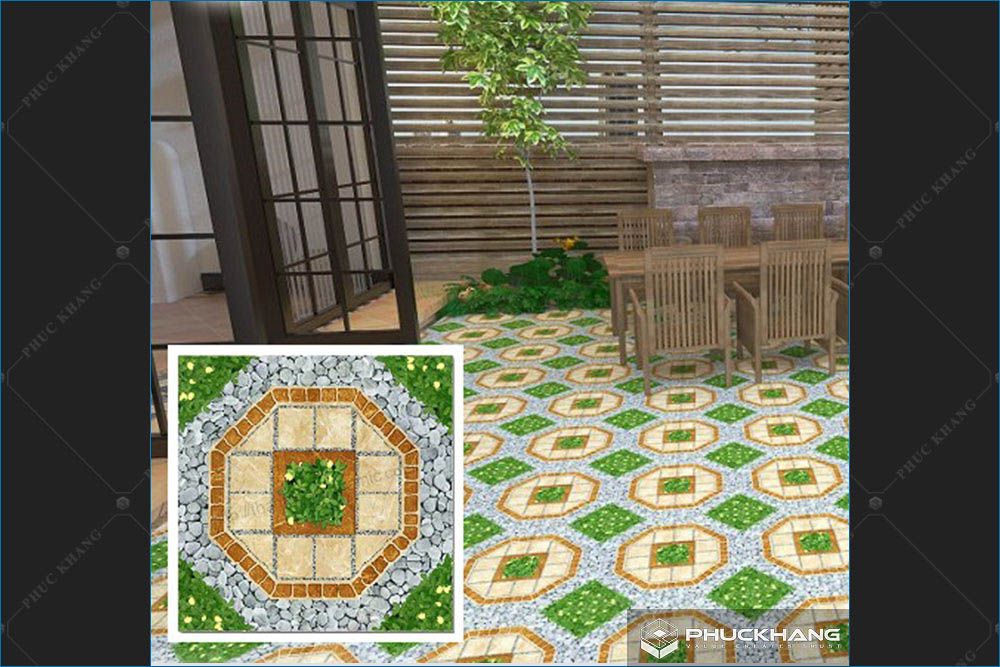 gạch cỏ lát sân vườn đẹp