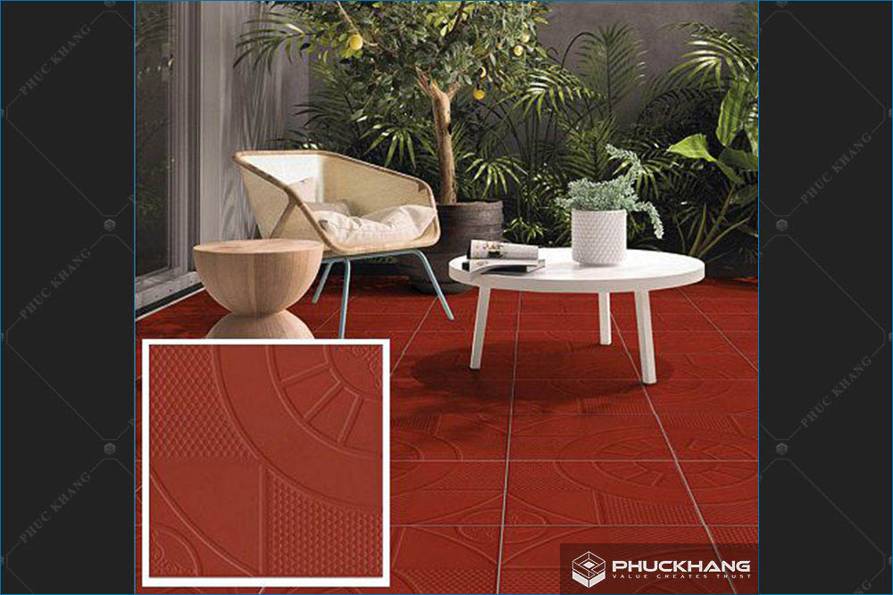 mẫu gạch đỏ lát sân vườn đẹp