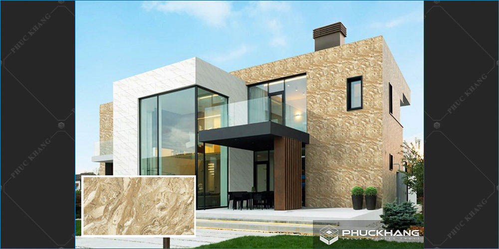 gạch giả đá ốp mặt tiền