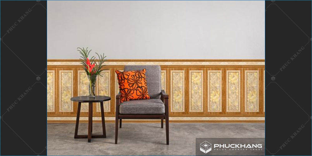 gạch ốp lát chân tường phòng khách