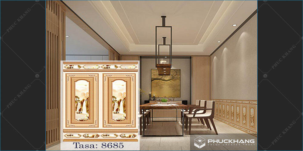gạch ốp lát chân tường phòng khách