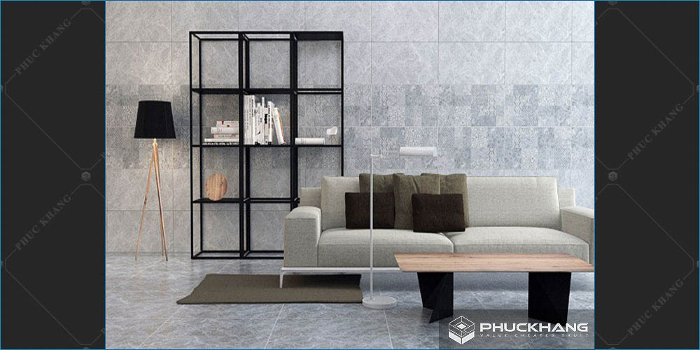 gạch ốp lát chân tường phòng khách