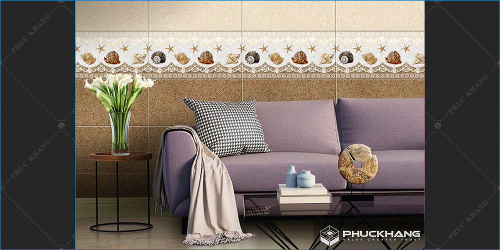 gạch ốp lát chân tường phòng khách
